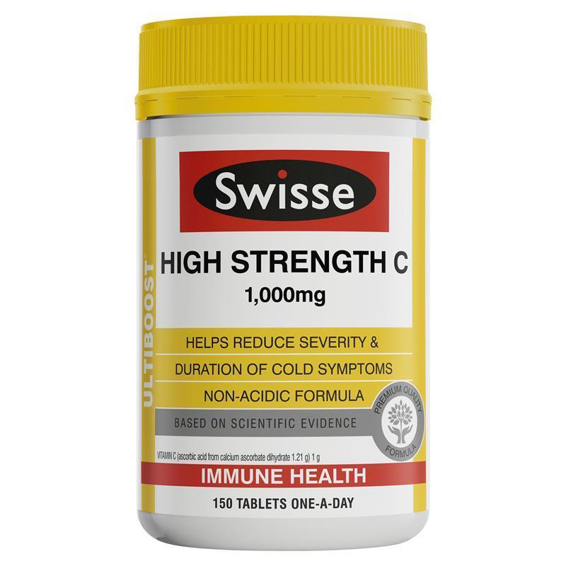 SWISSE Ultiboost High Strength Vitamin C 1000mg 150 Tablets