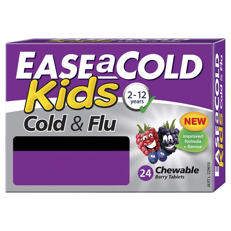 Ease a Cold & Flu Kids Berry 24 Chewable Tablets