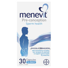 Load image into Gallery viewer, Menevit Pre-Conception Sperm Health Capsules 30 pack (30 days)