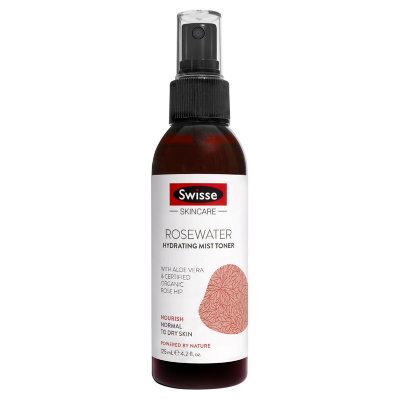 SWISSE Skincare Rosewater Hydrating Mist Toner 125ml