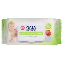 Load image into Gallery viewer, Gaia Natural Baby Bamboo Wipes 80 Wipes