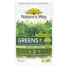 Load image into Gallery viewer, Nature&#39;s Way SuperFoods Greens Plus 100g