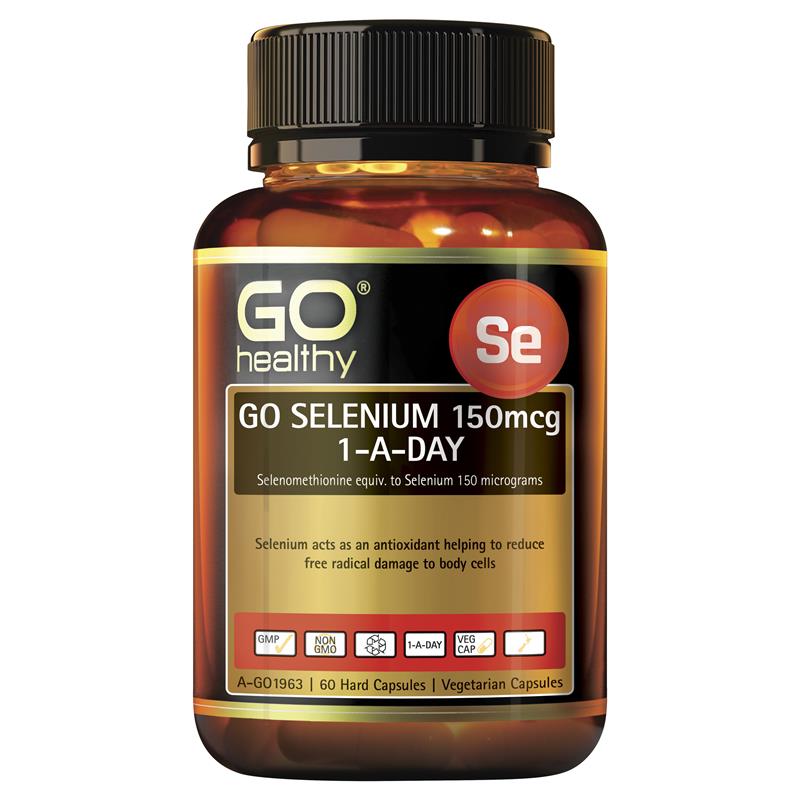 Go Healthy Selenium 150mcg 1-A-Day 60 Vege Capsules