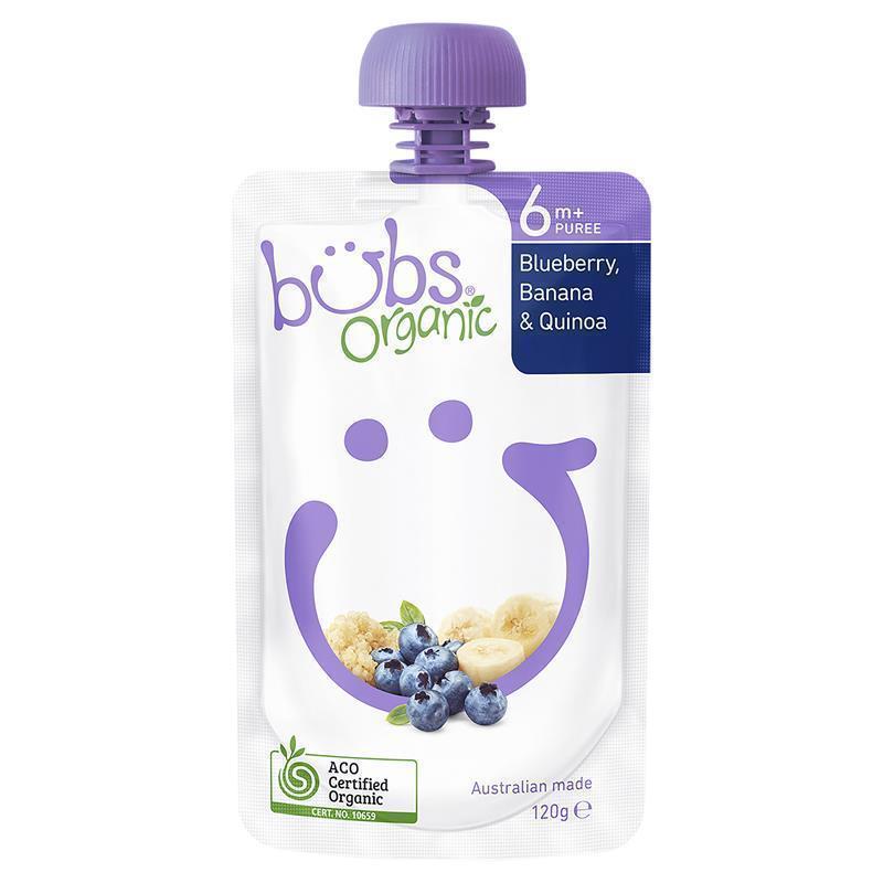 Bubs Organic Blueberry Banana & Quinoa 6 Months+ 120g