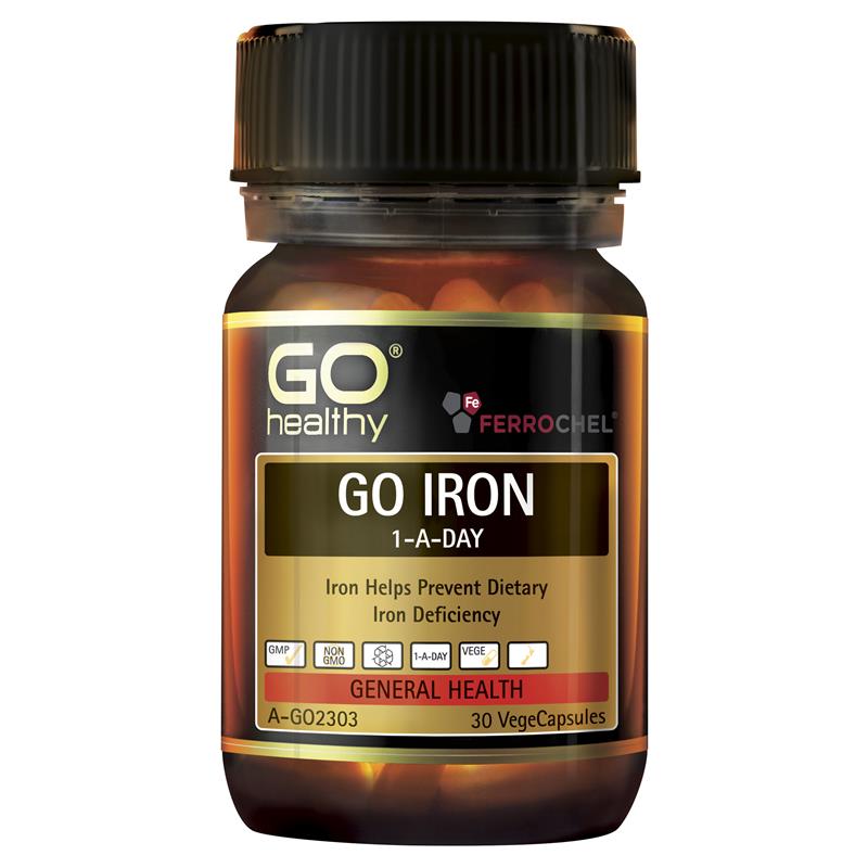 GO Healthy Go Iron 1 A Day 30 Vege Capsules