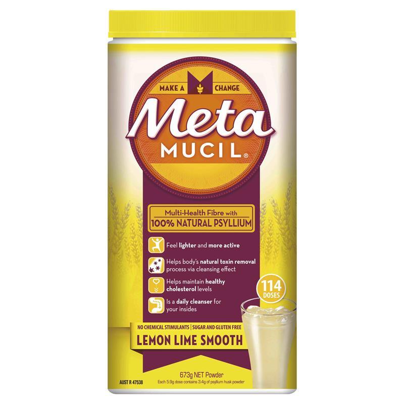 Metamucil Fibre Supplement Smooth Lemon Lime 114 Dose 673g