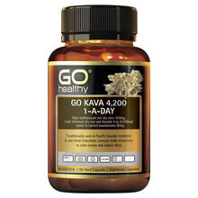 Load image into Gallery viewer, Go Healthy Kava 4200 1-a-day 60 Vege Capsules