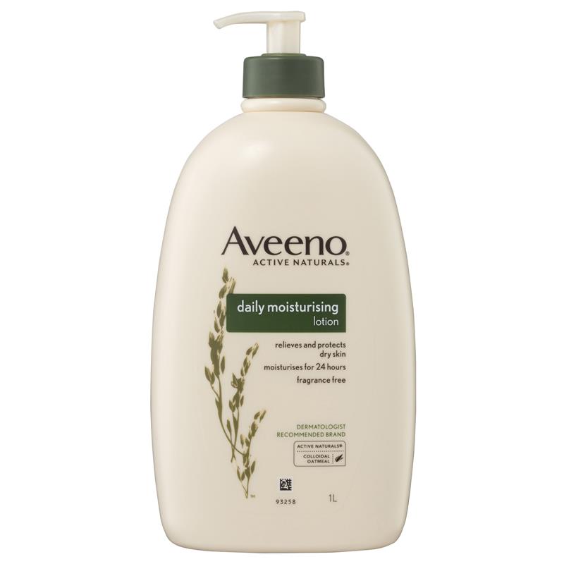 Aveeno Active Naturals Daily Moisturising Fragrance Free Body Lotion 1L