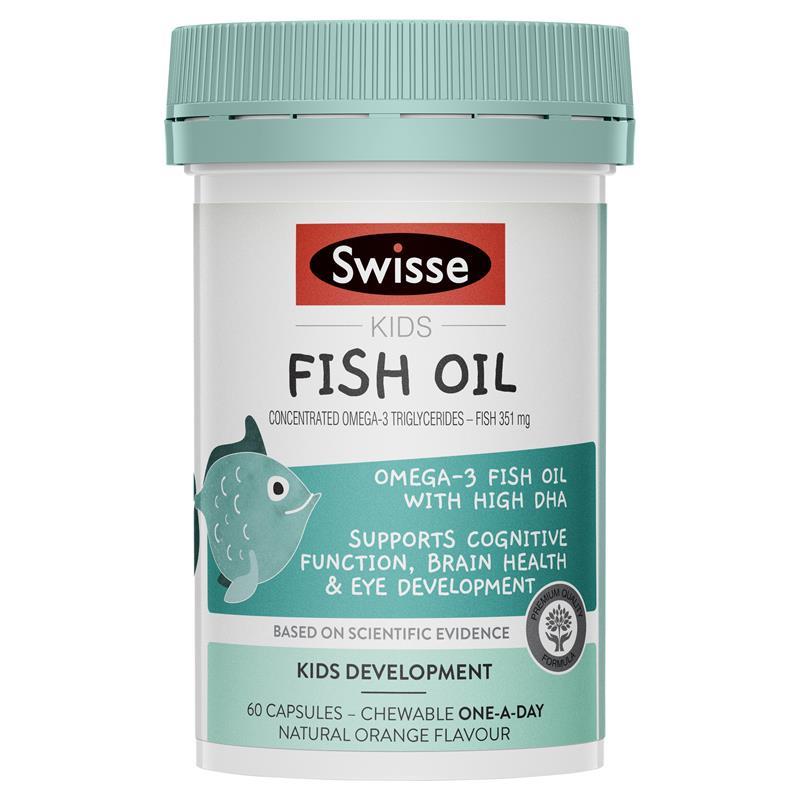 SWISSE Kids Fish Oil 60 Capules (Expiry 02/2025)