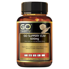 Load image into Gallery viewer, Go Healthy Slippery Elm 600mg 60 Vege Capsules
