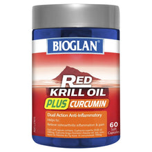 Load image into Gallery viewer, Bioglan Red Krill Plus Curcumin 60 Capsules