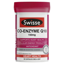 Load image into Gallery viewer, Swisse Ultiboost Co-Enzyme Q10 150mg 50 Capsules