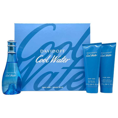 Davidoff Cool Water for Women Eau de Toilette 100mL 3 Piece Set