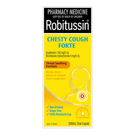 Robitussin Chesty Cough Forte Liquid 200mL (Limit ONE per Order)