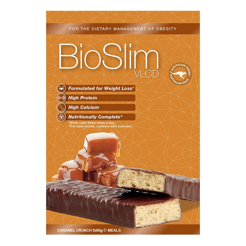 BioSlim VLCD Caramel Crunch Bar 5 x 60g