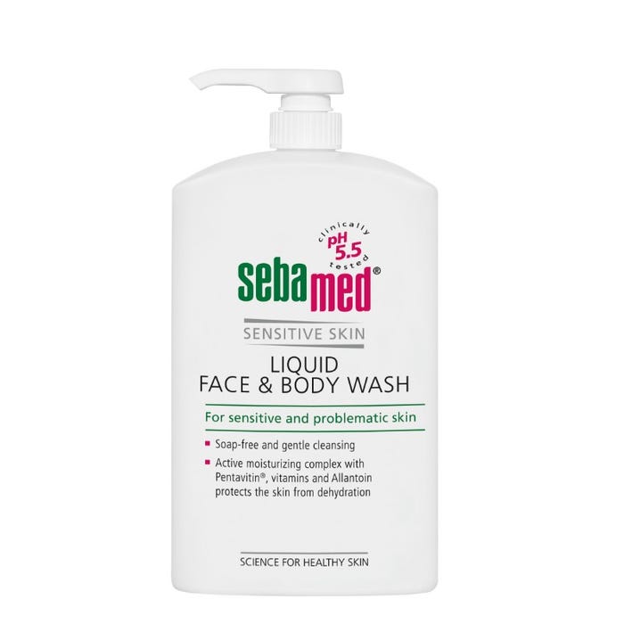 Sebamed Sensitive Skin Liquid Face & Body Wash 1L