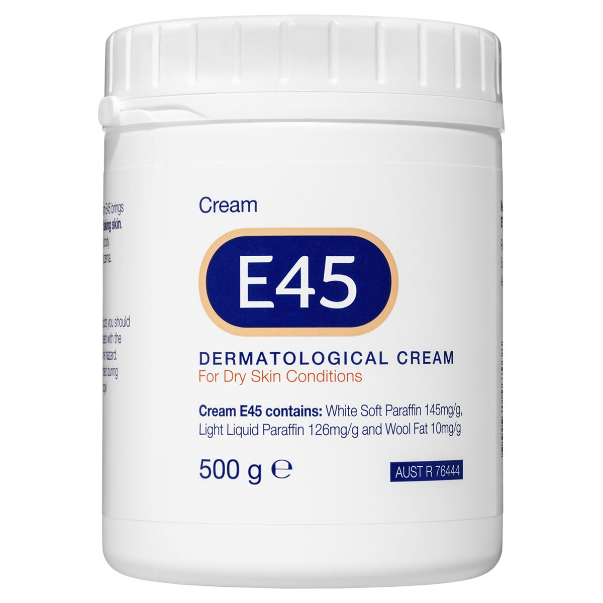 E45 Dermatological Cream for Dry Skin and Eczema 500g - Tub