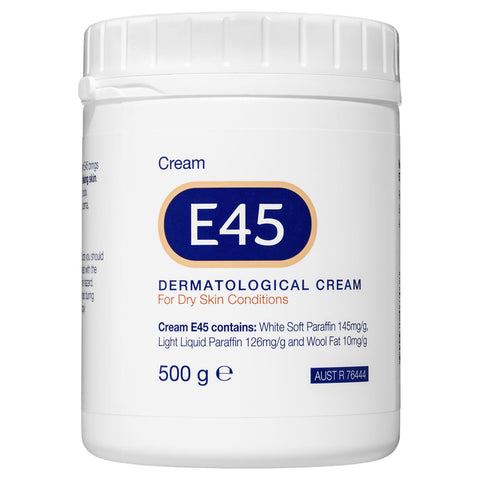 E45 Dermatological Cream for Dry Skin and Eczema 500g - Tub