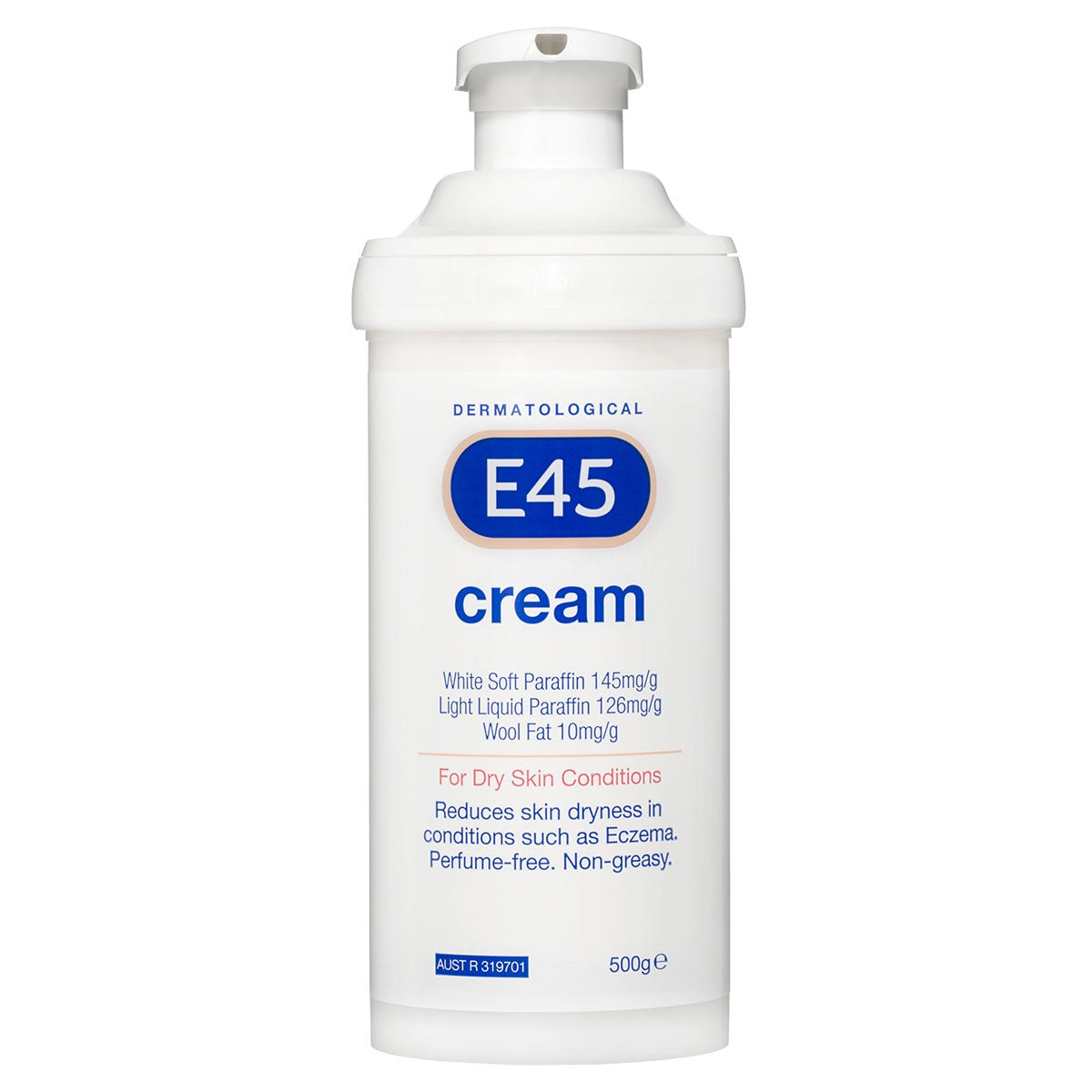 E45 Dermatological Cream Pump 500g