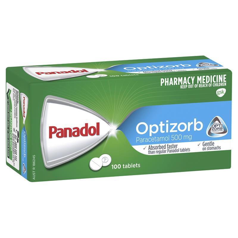 Panadol with Optizorb Paracetamol Pain Relief Tablets 500mg 100 ( LIMIT of ONE per Order)