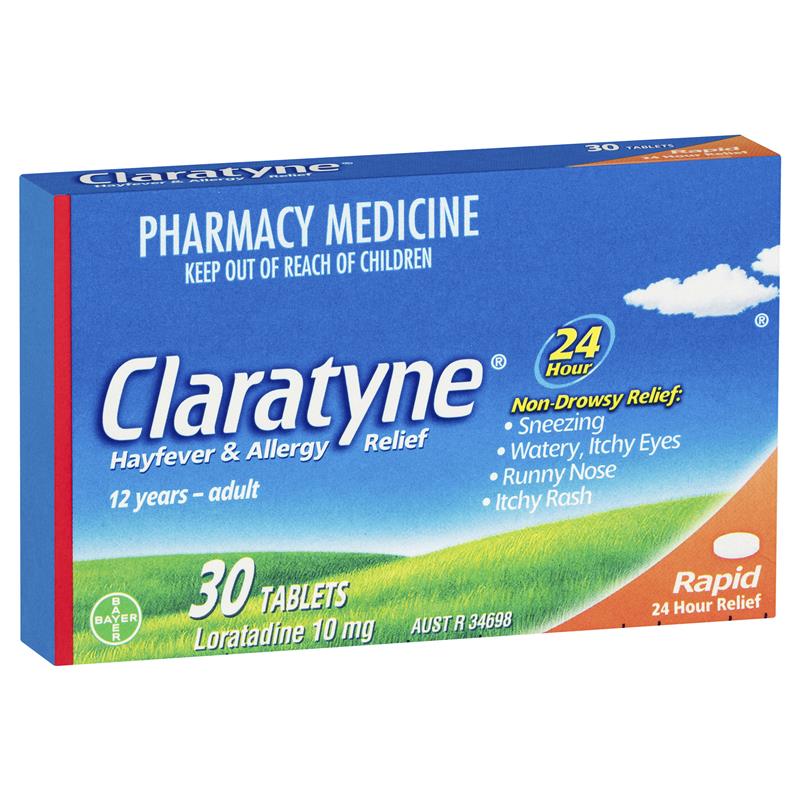 Claratyne Hayfever & Allergy Relief Antihistamine Tablets 30 pack (Limit ONE per Order)