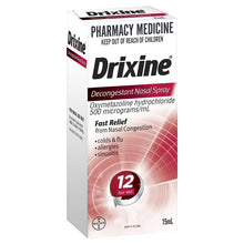 Load image into Gallery viewer, Drixine Decongestant Nasal Spray 15mL (Limit ONE per Order)