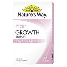 Load image into Gallery viewer, Nature&#39;s Way Hair Growth Support + Biotin &amp; Silicon 30 Tablets
