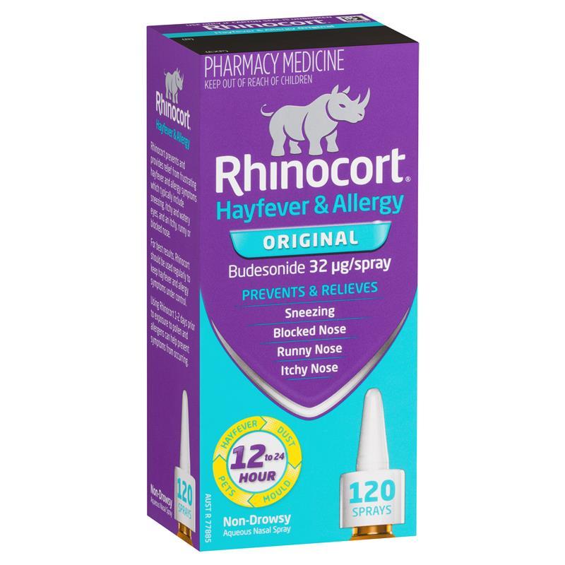 Rhinocort Hayfever & Allergy Original 32mcg Nasal Spray 120 doses (LIMIT of ONE per Order)