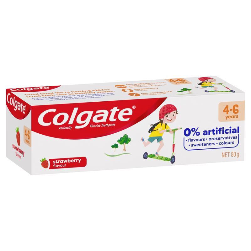 Colgate Kids Anticavity Fluoride Toothpaste 4-6 Years Strawberry Flavour 80g