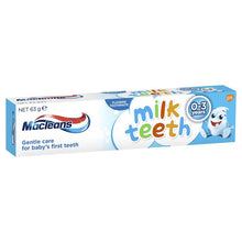 Load image into Gallery viewer, Macleans Milk Teeth Kids Toothpaste 0-3 Years 63g