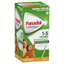 Load image into Gallery viewer, Panadol Children 1-5 Years Suspension Fever &amp; Pain Relief Orange Flavour 200mL (Limit ONE per Order)