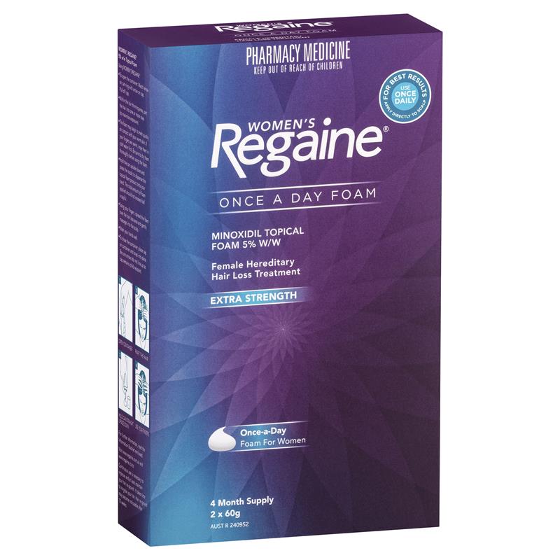 REGAINE Women's Extra Strength Once A Day Foam Hair Loss Treatment 4 Months Supply 2 x 60g