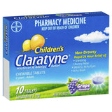 Claratyne Children's Hayfever & Allergy Relief Antihistamine Grape Flavoured 10 Chewable Tablets (Limit ONE per Order)