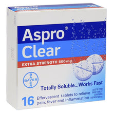 Load image into Gallery viewer, Aspro Clear Extra Strength Pain Relief 16 Soluble Tablets