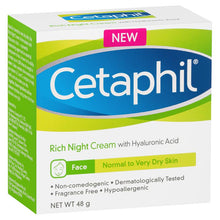 Load image into Gallery viewer, Cetaphil Rich Hydrating Night Cream with Hyaluronic Acid 48g