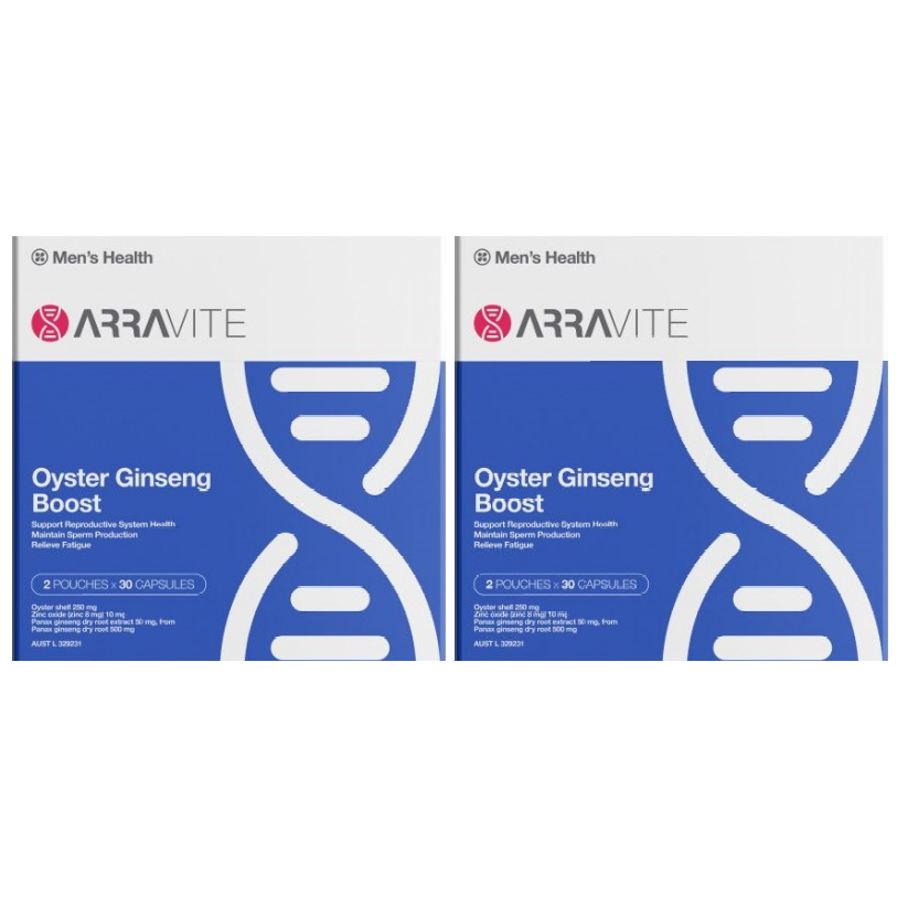 Arravite Oyster Ginseng Boost 2 x 2 Pouches x 30 Capsules - Special Bundle