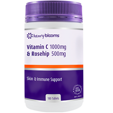 Load image into Gallery viewer, Henry Blooms Vitamin C 1000mg + Rosehip 500mg 180 Tablets