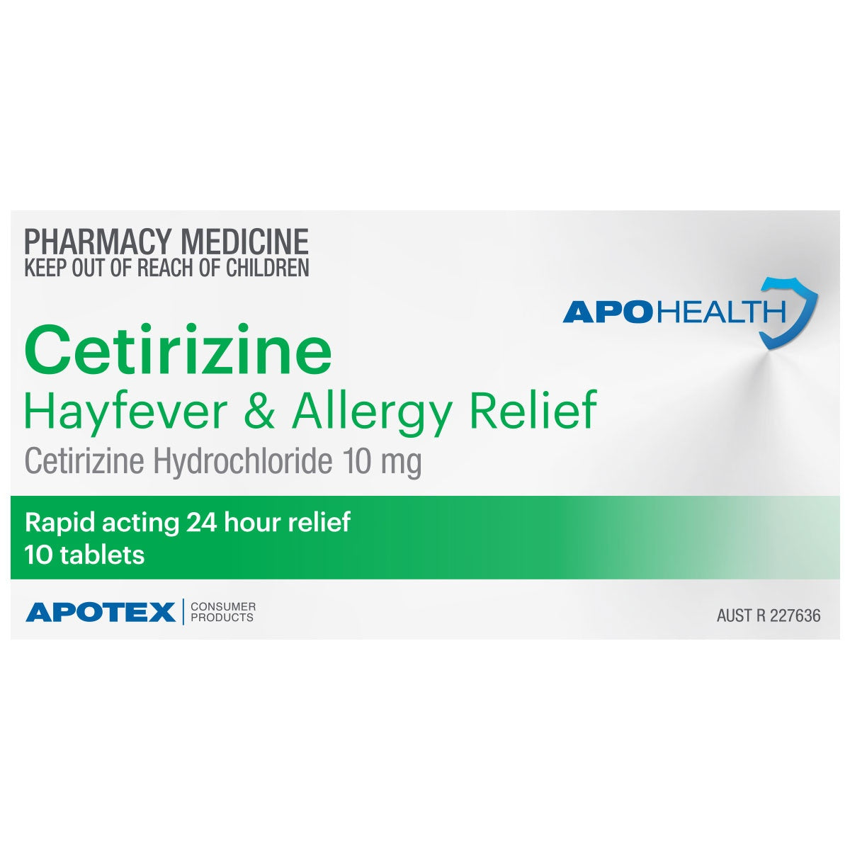 APOHEALTH Cetirizine Hayfever & Allergy Relief 10 Tablets (Limit ONE per Order)