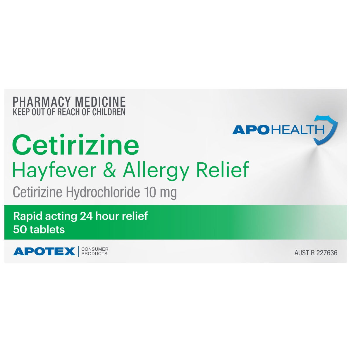 APOHEALTH Cetirizine Hayfever & Allergy Relief 50 Tablets (Limit ONE per Order)