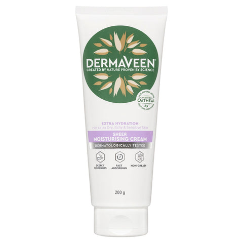 DermaVeen Extra Hydration Sheer Moisturising Cream 200g