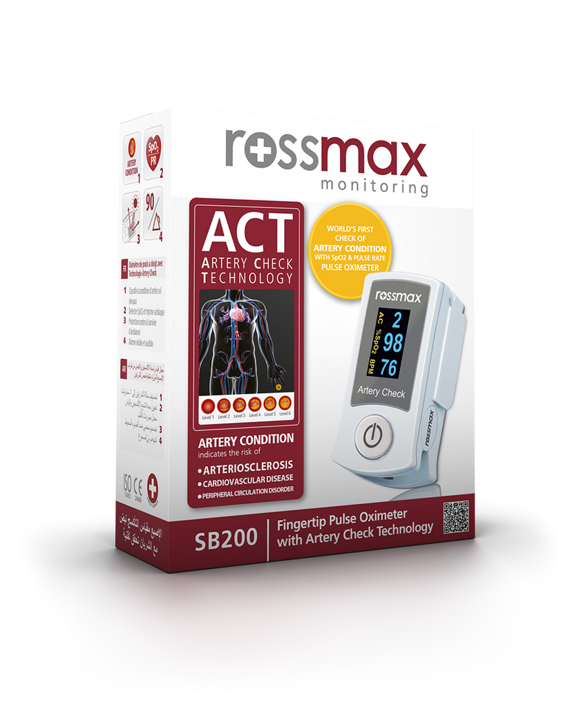 Rossmax Fingertip Pulse Oximeter with Artery Check Technology - SB200