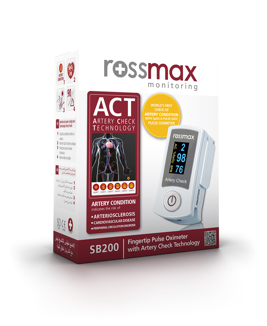 Rossmax Fingertip Pulse Oximeter with Artery Check Technology - SB200