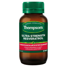 Load image into Gallery viewer, Thompson&#39;s Ultra Strength Resveratrol 60 Tablets