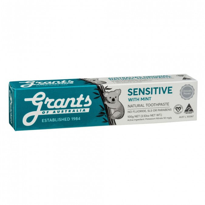 Grants Of Australia Natural Toothpaste Sensitive with Mint 100g