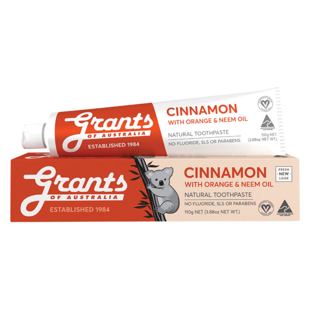Grants Of Australia Natural Toothpaste Cinnamon with Orange & Neem Oil 110g