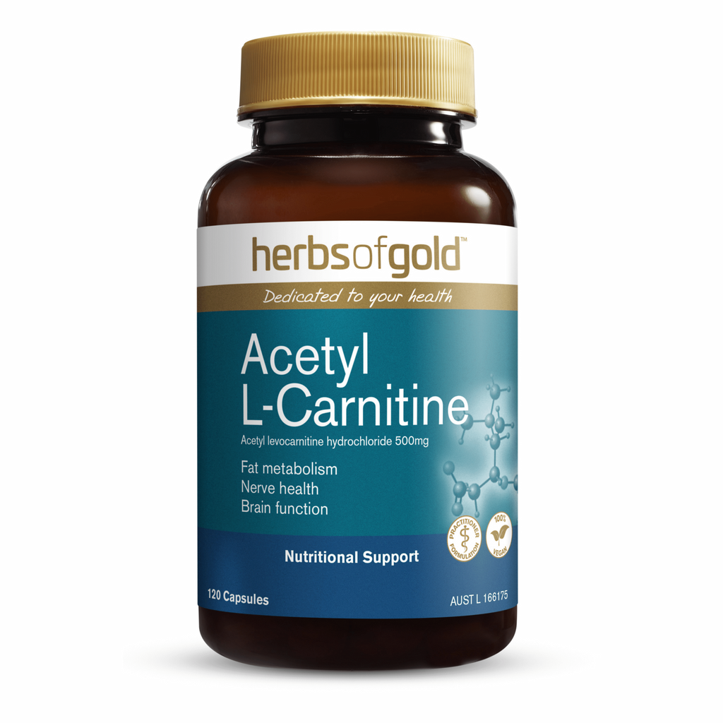 Herbs of Gold Acetyl L-Carnitine 120 Vegetarian Capsules