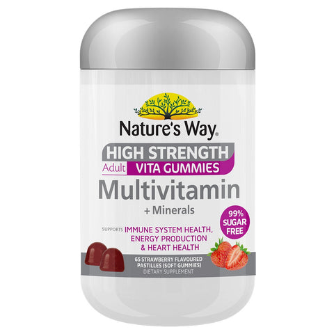 Nature's Way High Strength Adult Vita Gummies Multivitamin + Minerals 65 Pastilles