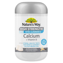 Load image into Gallery viewer, Nature&#39;s Way High Strength Adult Vita Gummies Calcium + Vitamin D 60 Pastilles