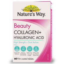 Load image into Gallery viewer, Nature&#39;s Way Beauty Collagen + Hyaluronic Acid 60 Tablets