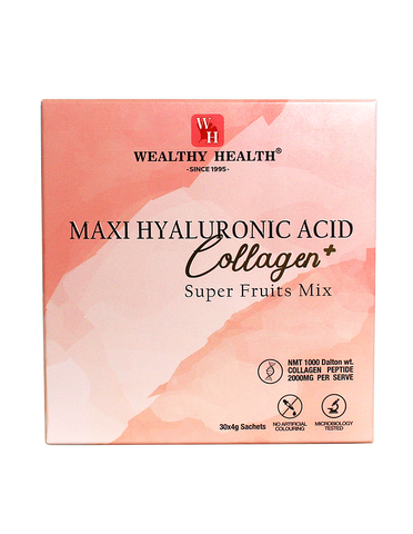 Wealthy Health Maxi Hyaluronic Acid Collagen + Super Fruits Mix 4g x 30 Sachets